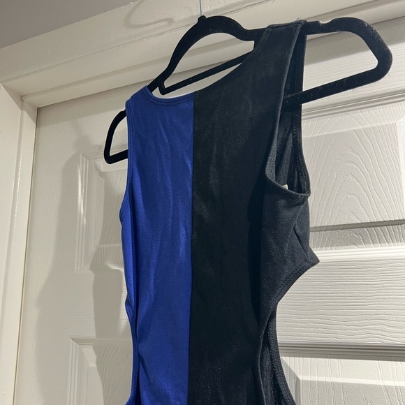 ASOS black and blue  cut out dress - Picture 2 of 3